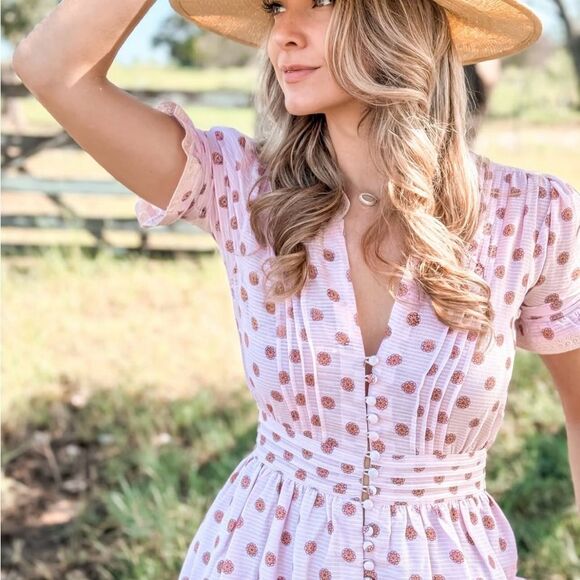 B2B Los Angeles Clay Maxi Dress in Petal XS NWOT - Picture 5 of 9